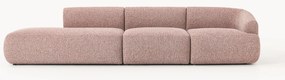 Módulo com chaise longue em bouclé Sofia (4 lugares)