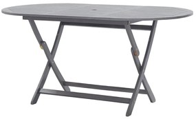 Mesa de jardim dobrável 160x85x75 cm madeira de acácia maciça