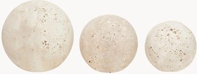 Bolas decorativas em travertino Tibor, conjunto de 3