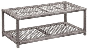 vidaXL Banco sapateira 80x40x30 cm vime PE cinzento