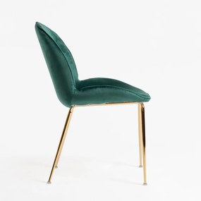 Cadeira Bille Golden Veludo - Verde