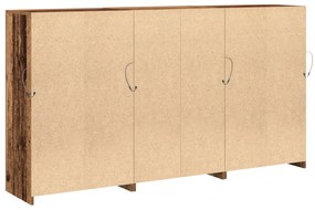 Buffet com Luzes LED Madeira Velha 181,5x37x100 cm Madeira Engenharia