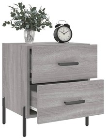 Mesas de cabeceira 2 pcs derivados de madeira sonoma cinza