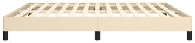 Estrutura de cama sem colchão 160x200 cm tecido cor creme