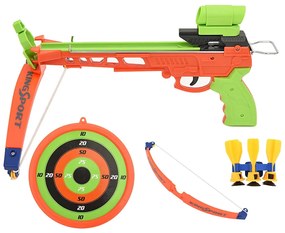 Conjunto tiro com arco infantil com besta dardo e alvo