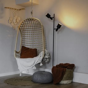 Candeeiro de pé inteligente preto com 2 A60 Wi-Fi - Stijn