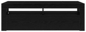 Estante para TV vidaXL com LED Carvalho Preto 120x35x40 cm Madeira de
