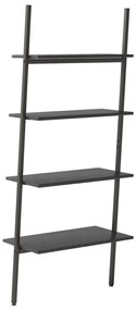 Unidade 4 prateleiras inclinada 64x34x150,5 cm preto