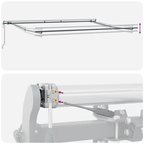 Toldo Retrátil Automático vidaXL Branco 500x350 cm