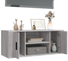 Móvel de TV 100x35x40 cm derivados de madeira cinzento sonoma