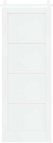 Porta Deslizante vidaXL com Conjunto de Ferragens Brancas 78x211 cm Pi
