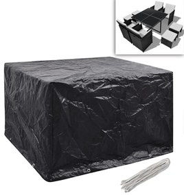 Conjunto capas p/ mobiliário jardim 2 pcs 8 ilhós 113x113 cm