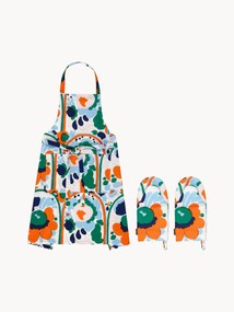 Conjunto de têxteis de cozinha em algodão P. Karuselli K., conjunto de 3