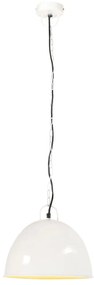 Candeeiro suspenso vintage indust. redondo 25W 31cm E27 branco