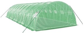 Estufa com estrutura de aço 40 m² 10x4x2 m verde