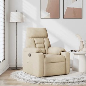 Poltrona reclinável tecido cor creme