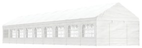 vidaXL Gazebo com telhado 20,07x4,08x3,22 m polietileno branco