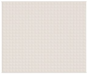 Manta pesada 15 kg 220x260 cm tecido creme-claro