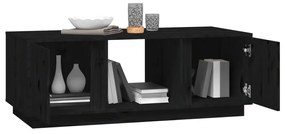 Mesa de centro 110x50x40 cm madeira de pinho maciça preto