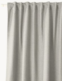 Cortinas opacas com multi-banda Jensen, conjunto de 2, L 130 cm
