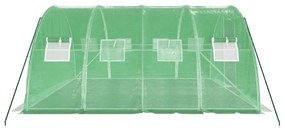 Estufa com estrutura de aço 16 m² 4x4x2 m verde