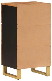 Móvel de apoio 40x33,5x75 cm mangueira maciça castanho e preto