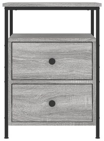 Mesa de cabeceira 44x45x60 cm derivados madeira cinzento sonoma
