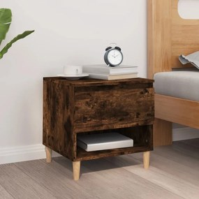 Mesa de cabeceira 50x46x50 cm derivados madeira carvalho fumado