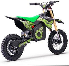 Mini moto elétrica para crianças MINICROSS 1100W Roan 903 motor eléctrico Brush 12/10" Verde