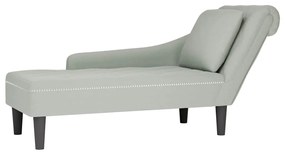Chaise lounge c/ almofada/apoio de braços direito veludo