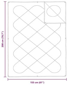 Colchas &amp; Edredons Branco 155 x 200 cm Microfibra