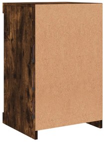 Aparador com luzes LED 41x37x67 cm carvalho fumado