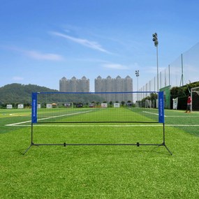 Rede de badminton com estrutura metálica 500 x 155 x 103 cm (L x A x P) Azul