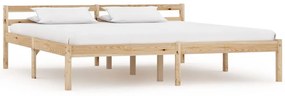 Estrutura de cama 180x200 cm madeira pinho maciço