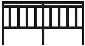 Cabeceira de cama 186x4x100 cm pinho maciço preto
