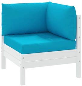 Almofadões para paletes 3 pcs tecido oxford azul-claro