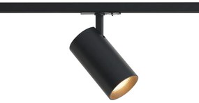 LED Foco moderno preto para sistema de calha monofásico - Iconic Mark Moderno