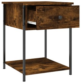 Mesa de cabeceira 44x45x58 cm derivados madeira carvalho fumado