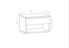 Mesa de Cabeceira Jamot – Branco – 44,6 x 29 x 31,9 cm