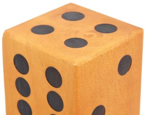 Jogo de dados gigantes para quintal 6 pcs pinho maciço