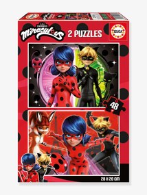 2 Puzzles com 48 peças, Miraculous: as Aventuras da Ladybug - EDUCA multicolor