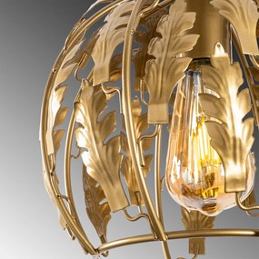 Chandelier Endustriyel – Dourado – 16 x 16 x 42 cm