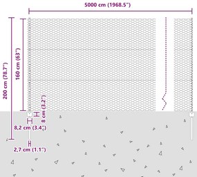 Posts de Cerca vidaXL 11 pcs U-Channel Verde 160 cm Aço
