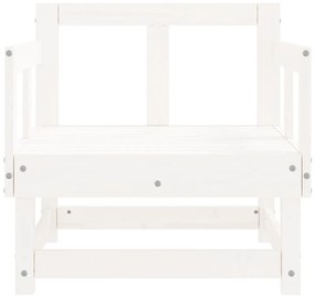 Cadeiras de jardim 2 pcs madeira de pinho maciça branco