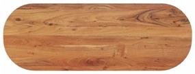 vidaXL Tampo de mesa oval 110x40x2,5 cm madeira de acácia maciça