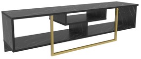Móvel TV Asal – Preto e Dourado – 150x35,2x40 cm