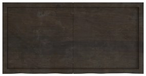 Tampo de mesa 120x60x(2-6) cm carvalho tratado castanho-escuro