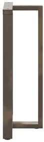 Pés de mesa de bar em forma de T, 2 peças, preto, 60x35x(110-111) cm,