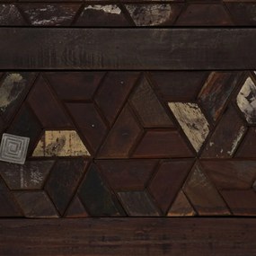 Mesa de cabeceira em madeira recuperada maciça 40x30x50 cm