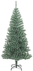 Árvore de Natal artificial c/ flocos de neve 210 cm verde